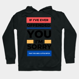 If I've Ever Offended You I'm Sorry That You're a Little Bitch Hoodie